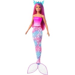 Barbie Dreamtopia - Barbie Dress up set, Include tanti abiti e accessori, Tra cui una coda da sirena, Due gonne, Cerchietti a te