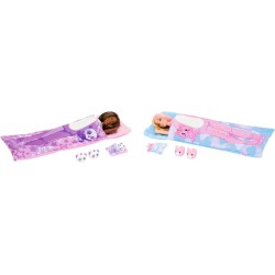 Barbie - Cutie Reveal Pigiama Party Set regalo, con 2 bambole e 2 cuccioli, include 35+ sorprese e costume di peluche, con effet