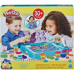 Hasbro - Play-Doh, La Valigietta per Creare, con più di 30 Strumenti e 10 vasetti di Pasta da Modellare atossica, F36385L00