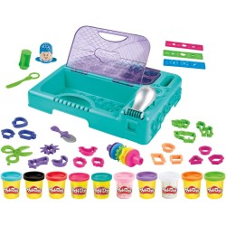 Hasbro - Play-Doh, La Valigietta per Creare, con più di 30 Strumenti e 10 vasetti di Pasta da Modellare atossica, F36385L00