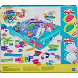 Hasbro - Play-Doh, La Valigietta per Creare, con più di 30 Strumenti e 10 vasetti di Pasta da Modellare atossica, F36385L00