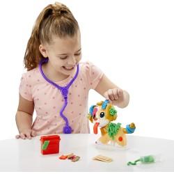 Hasbro - Play-Doh - Set da Veterinario, playset con Cane Giocattolo, trasportino, 10 Strumenti, 5 Colori, F36395L00