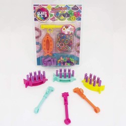 Elasticolor - Scooby Loom Mini Telaio a Forma di Pesciolino, Colori Assortiti