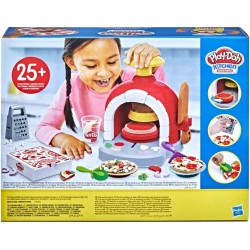 Play-Doh Kitchen Creations - La Pizzeria, playset con 6 vasetti di Pasta modellabile e 8 Accessori