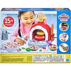 Play-Doh Kitchen Creations - La Pizzeria, playset con 6 vasetti di Pasta modellabile e 8 Accessori