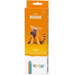 Hey Clay Doggie, pasta modellabile small set Cane. Argilla da Modellare in confezione piccola da 1 soggetto con 3 colori. Set Do