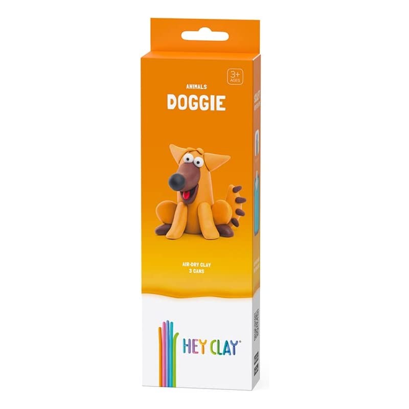 Hey Clay Doggie, pasta modellabile small set Cane. Argilla da Modellare in confezione piccola da 1 soggetto con 3 colori. Set Do