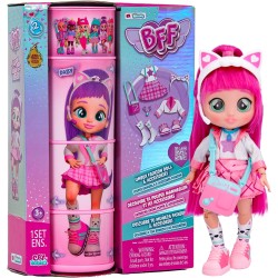 IMC Toys - BFF BY CRY BABIES S2 Daisy | Bambola alla moda da Collezione con Capelli lunghi, Vestitini in tessuto e 9 Accessori -