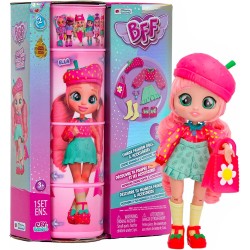 IMC Toys - BFF BY CRY BABIES S2 Ella | Bambola alla moda da Collezione con Capelli lunghi, Vestitini in tessuto e 9 Accessori - 