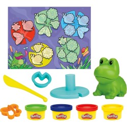 Play-Doh Starters, La Mia Prima Rana a Colori, rana giocattolo per giochi creativi per età prescolare e 4 colori di pasta modell