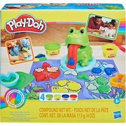 Play-Doh Starters, La Mia Prima Rana a Colori, rana giocattolo per giochi creativi per età prescolare e 4 colori di pasta modell