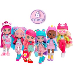 IMC Toys - BFF BY CRY BABIES S2 Hannah | Bambola alla moda da Collezione con Capelli lunghi, Vestitini in tessuto e 9 Accessori 