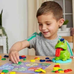 Play-Doh Starters, La Mia Prima Rana a Colori, rana giocattolo per giochi creativi per età prescolare e 4 colori di pasta modell