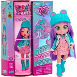 IMC Toys - BFF BY CRY BABIES S2 Lala | Bambola alla moda da Collezione con Capelli lunghi, Vestitini in tessuto e 9 Accessori - 