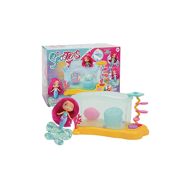 Giochi Preziosi - Seasters - Magico Playset Bubble Acquario, con una sirena speciale trasformabile e con funzione bolle, per bam