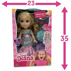 Giochi Preziosi - Love Diana - Bambola Sirena Party, con Vestito Trasformabile e Accessori di Gioco, per Giocare alle Avventure 