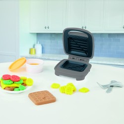 Play-Doh Hasbro Sandwich formaggioso (Playset con 1 vasetto di Pasta da Modellare Elastix, 6 vasetti di Pasta da Modellare Acces