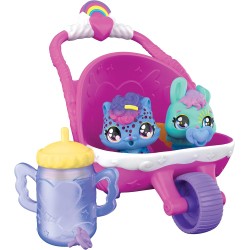 Spin Master - HATCHIMALS Alive, Confezione con Due Uova Che Si schiudono con l’Acqua e Passeggino - SP6067741