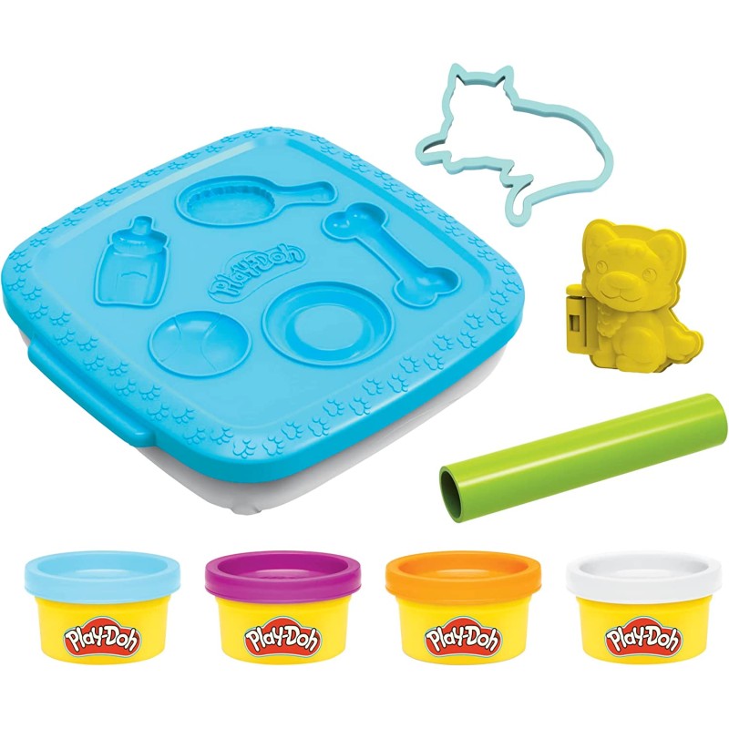 Play-Doh Create  N Go Pets - Set Contenitore, Giocattoli artistici e Artigianali per Bambini - F7528