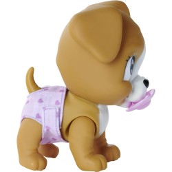 Simba - Pamper Petz Cagnolino, funzione beve e bagna, con pannolino, zampina gender reveal, con 3 accessori - 185953050