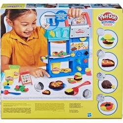 Hasbro - Play-Doh Kitchen Creations, playset Ristorante degli Chef in Carriera, Set da Cucina a 2 Lati - F81075L0