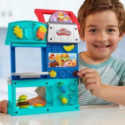 Hasbro - Play-Doh Kitchen Creations, playset Ristorante degli Chef in Carriera, Set da Cucina a 2 Lati - F81075L0