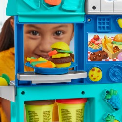 Hasbro - Play-Doh Kitchen Creations, playset Ristorante degli Chef in Carriera, Set da Cucina a 2 Lati - F81075L0