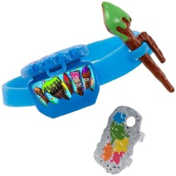 Giocheria - Mattel Cave Club Bambola Preistorica Slate da 25.4 cm, Capelli Blu, con Dinosauro e Accessori, età 4+, GNL87