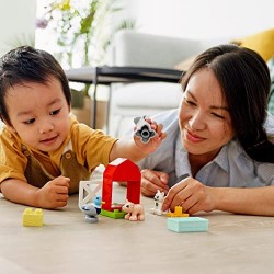 LEGO DUPLO Town Gli Animali della Fattoria, Giocattoli per Bambini 2 Anni con Anatra, Maiale, Pecora e Gatto, 10949