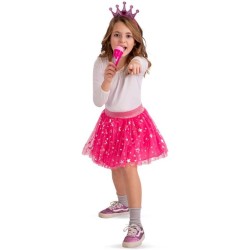 Carnival Toys - Rock-star set per ragazze (gonna, fascia per cuffie e microfono) in borsa con gancio.