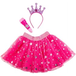 Carnival Toys - Rock-star set per ragazze (gonna, fascia per cuffie e microfono) in borsa con gancio.