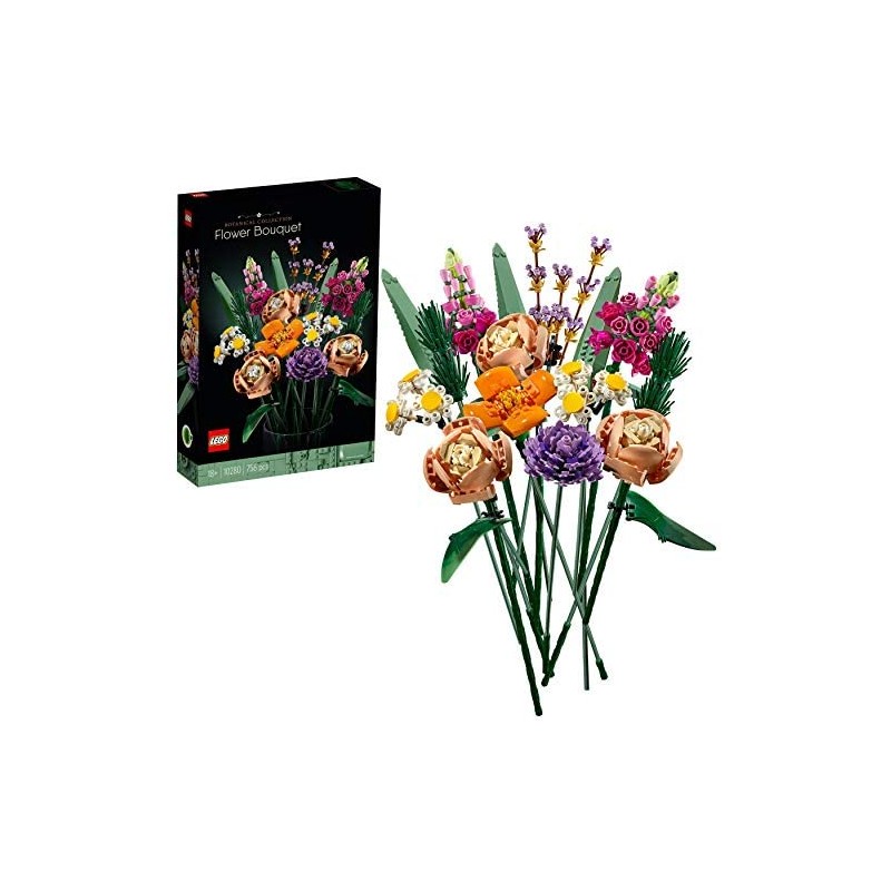 LEGO Creator Expert Bouquet di Fiori, Set Collezione Botanica e Idea Regalo per Adulti, Modello da Esposizione, 10280