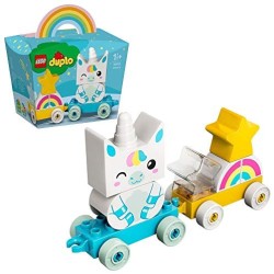 LEGO Duplo Trenino Unicorno, Costruzioni per Bambini 1,5 Anni con 2 Stelle, Arcobaleno e 2 Vagoncini, 10953