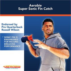 Aerobie Super Sonic Fin Catch, giocattolo aerodinamico da football di Russell Wilson dalla struttura morbida, giochi per esterni