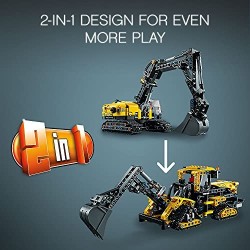 LEGO Technic Escavatore Pesante, Trattore, Modellino 2 in 1, Kit di Costruzione Veicolo Scavatore per Bambini dagli 8 Anni in Su