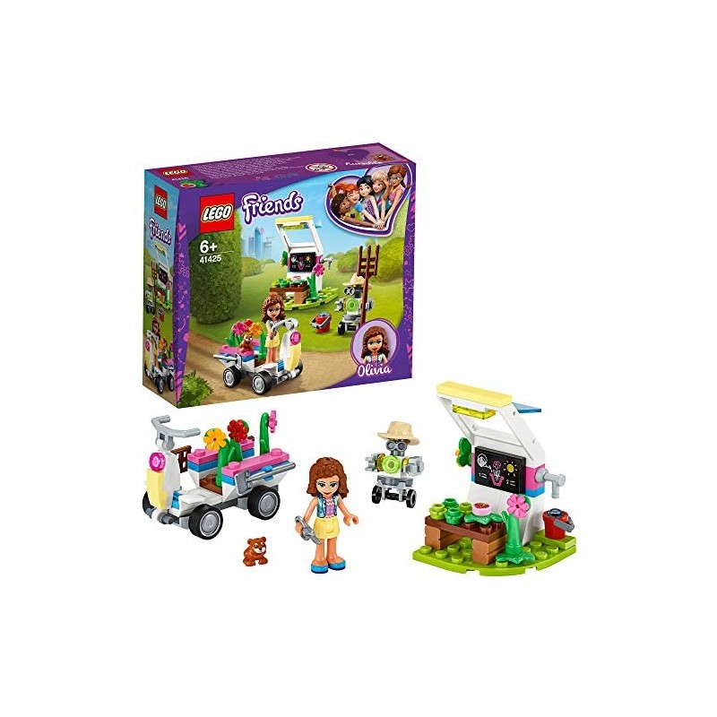 LEGO - Friends Il Giardino dei Fiori di Olivia, Playset con gli Attrezzi, il Robot Zobo e il Veicolo Giocattolo, 41425