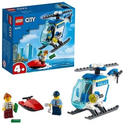 LEGO City Police Elicottero della Polizia, Giocattolo con Minifigure di Poliziotto e Ladra per Bambini di 4+ Anni, 60275