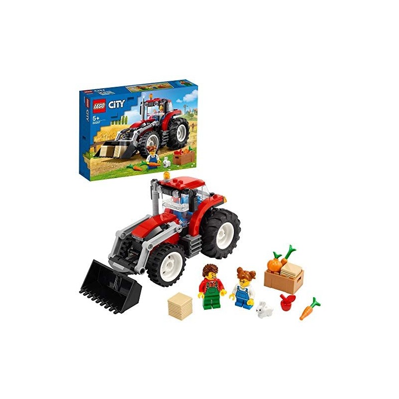 LEGO City Trattore Giocattolo, Playset Fattoria con Coniglio e Minifigure per Bambine e Bambini 5+ Anni, 60287