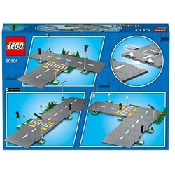 LEGO City Town Piattaforme Stradali, Playset con Lampioni, Semafori e Mattoncini Fosforescenti, 60304