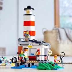 LEGO Creator Vacanze in Roulotte con Auto d Epoca, Camper e Faro, Giocattolo da Costruzione 3in1 per le Vacanze, 31108