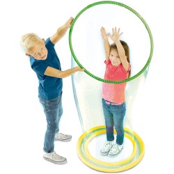 SES Creative - Outdoor Bimbi in Bolla, anello per bolle giganti, Colore Giallo/Verde, 02257