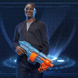 Hasbro Nerf- Nerf Elite 2.0-Shockwave RD-15 (Blaster con Tamburo Rotante da 15 dardi, Lancio a raffica con Azione a Pompa, capac