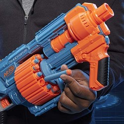 Hasbro Nerf- Nerf Elite 2.0-Shockwave RD-15 (Blaster con Tamburo Rotante da 15 dardi, Lancio a raffica con Azione a Pompa, capac