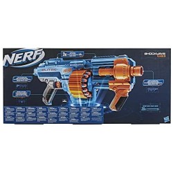 Hasbro Nerf- Nerf Elite 2.0-Shockwave RD-15 (Blaster con Tamburo Rotante da 15 dardi, Lancio a raffica con Azione a Pompa, capac