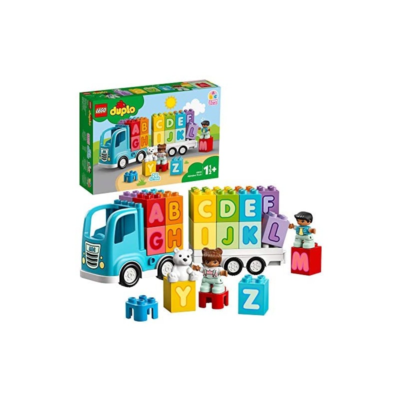 LEGO - DUPLO My First Camion dell Alfabeto, con 2 Personaggi e un OrSetto, Gioco e Idea Regalo per Bambini +1 Anno e Mezzo, 1091