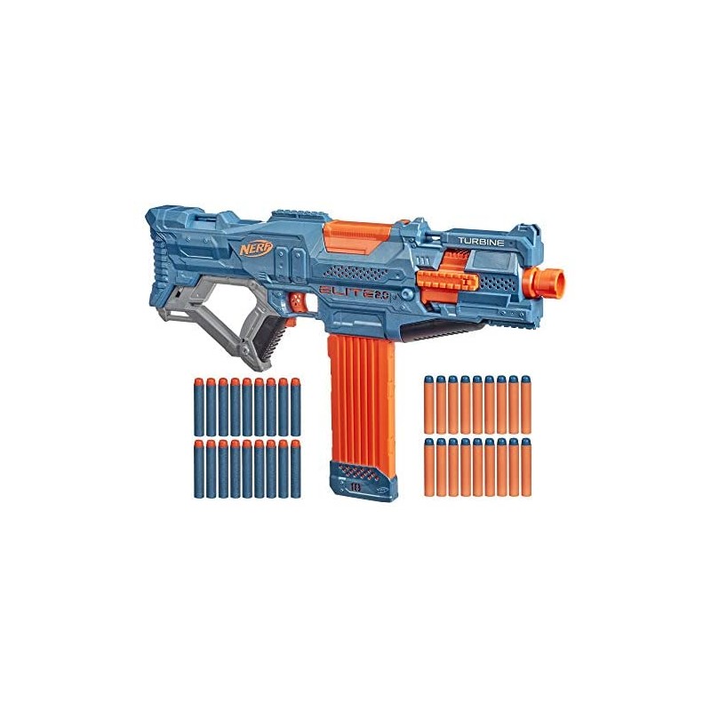 Hasbro Nerf-Nerf Elite 2.0-Turbine CS-18 (blaster motorizzato con caricatore a 18 36 dardi inclusi) Giocattoli per bambini da 8 