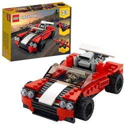 LEGO Creator 3 in 1 Set di Costruzioni Ricco di Dettagli: Scegli Tra un Auto Sportiva, 1 Bolide o 1 Aereo Vintage, per Bambini +