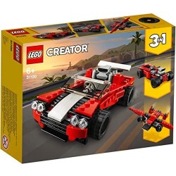 LEGO Creator 3 in 1 Set di Costruzioni Ricco di Dettagli: Scegli Tra un Auto Sportiva, 1 Bolide o 1 Aereo Vintage, per Bambini +