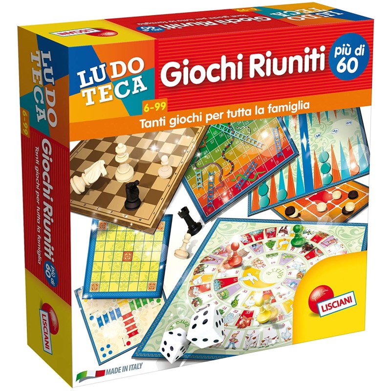 lisciani giochi ludoteca giochi riuniti più di 60, 57023