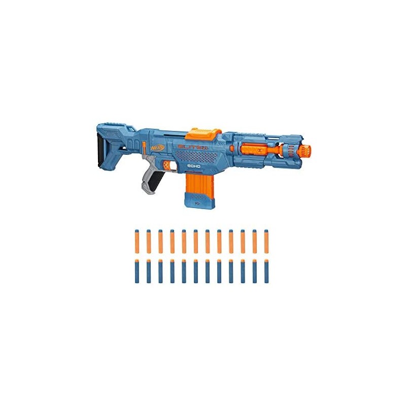 Hasbro Nerf-Nerf Elite 2.0-Echo CS-10 (blaster con caricatore a clip da 10 24 dardi inclusi) Giocattolo per bambini da 8 anni in